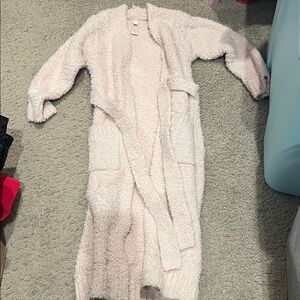 SKIMS Cozy Pink Fuzzy Long Robe